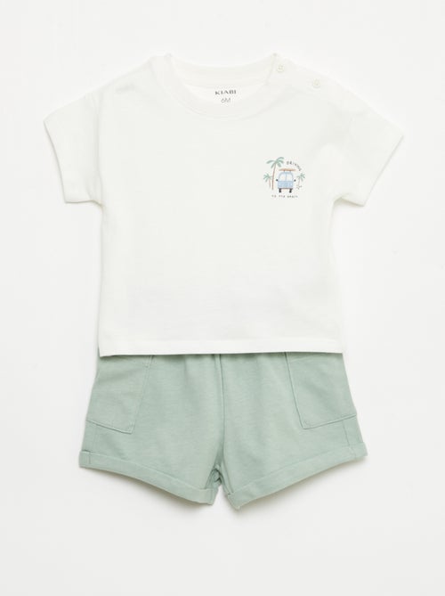 Ensemble 2 pièces short + T-shirt - Kiabi