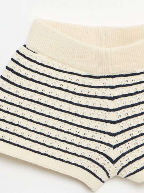 Ensemble 2 pièces short + T-shirt en crochet - Kiabi