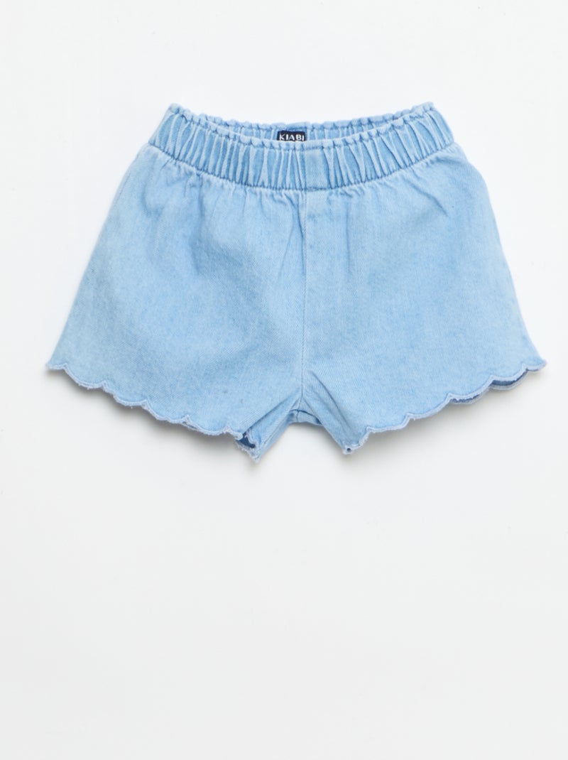 Ensemble 2 pièces short + T-shirt en denim Bleu - Kiabi