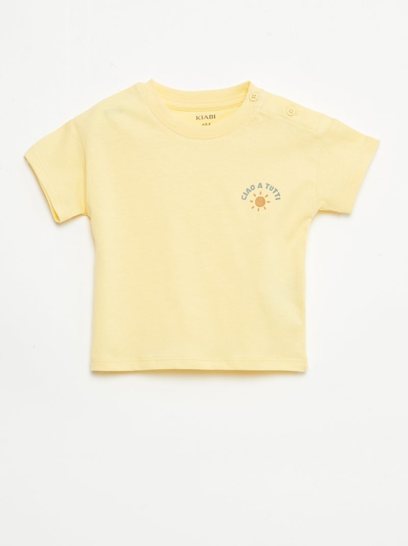 Ensemble 2 pièces short + T-shirt Jaune - Kiabi