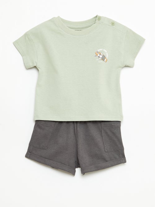 Ensemble 2 pièces short + T-shirt - Kiabi