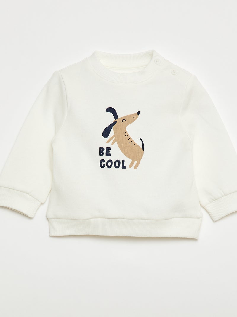 Ensemble 2 pièces sweat + pantalon Beige - Kiabi