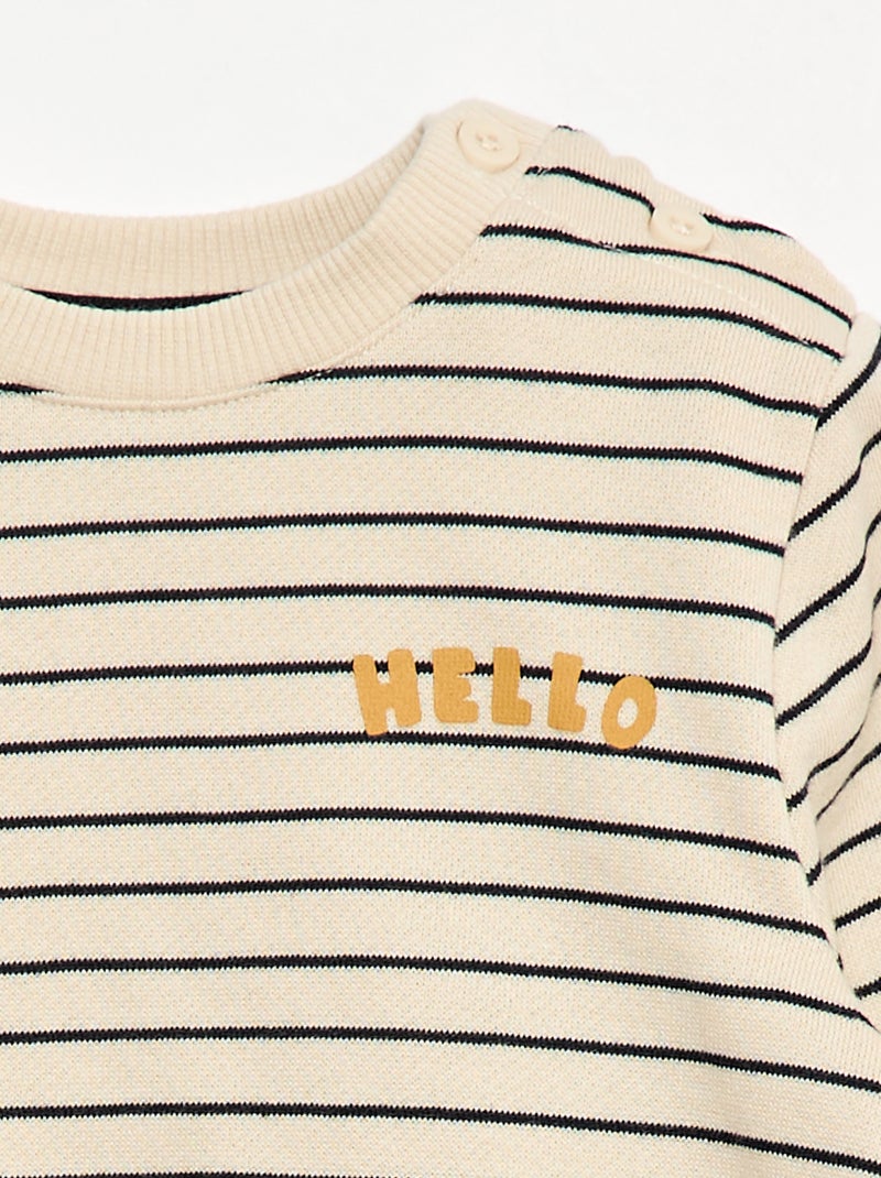 Ensemble 2 pièces sweat + pantalon Blanc - Kiabi