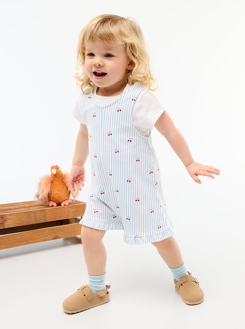 Ensemble 2 pièces T-shirt + combishort - Kiabi