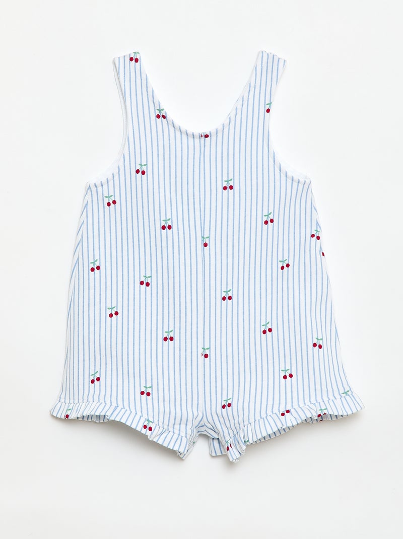 Ensemble 2 pièces T-shirt + combishort Blanc - Kiabi