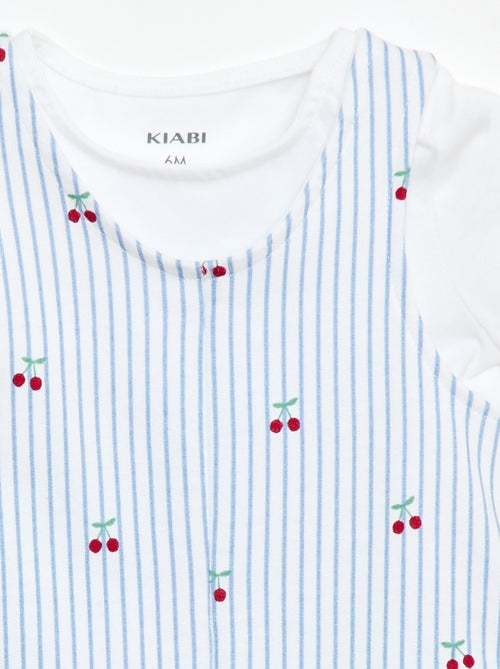Ensemble 2 pièces T-shirt + combishort - Kiabi