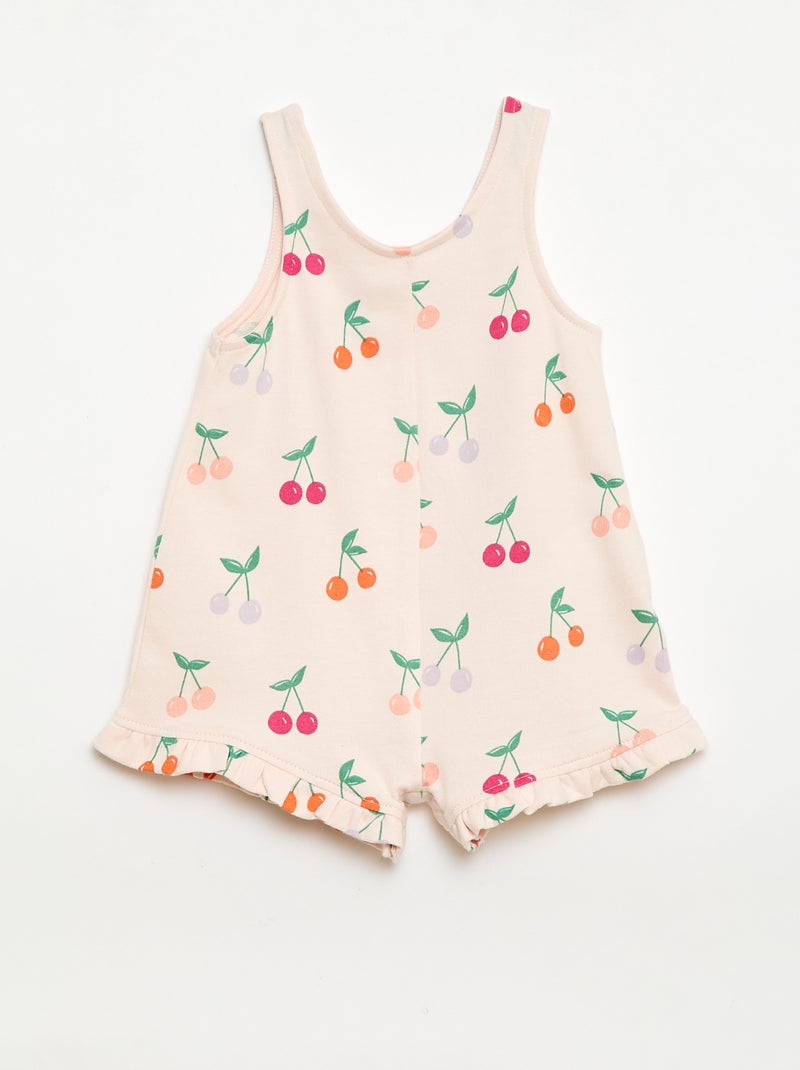 Ensemble 2 pièces T-shirt + combishort Rose - Kiabi