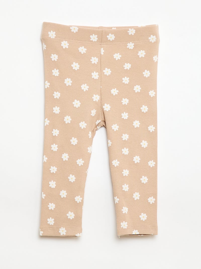 Ensemble 2 pièces T-shirt + legging Beige - Kiabi