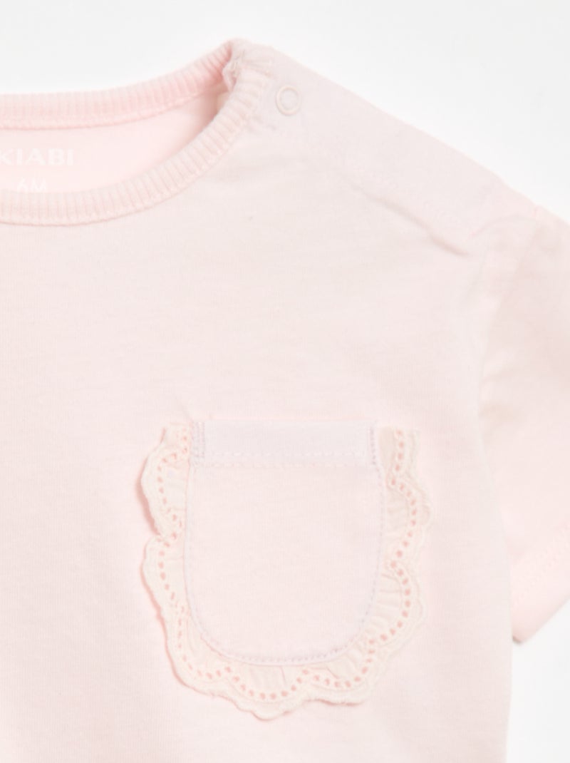 Ensemble 2 pièces T-shirt + legging Rose - Kiabi