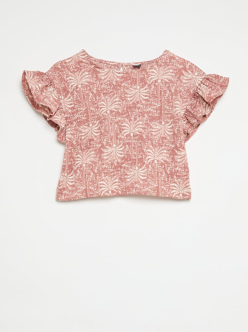 Ensemble 2 pièces T-shirt + pantalon Rose - Kiabi