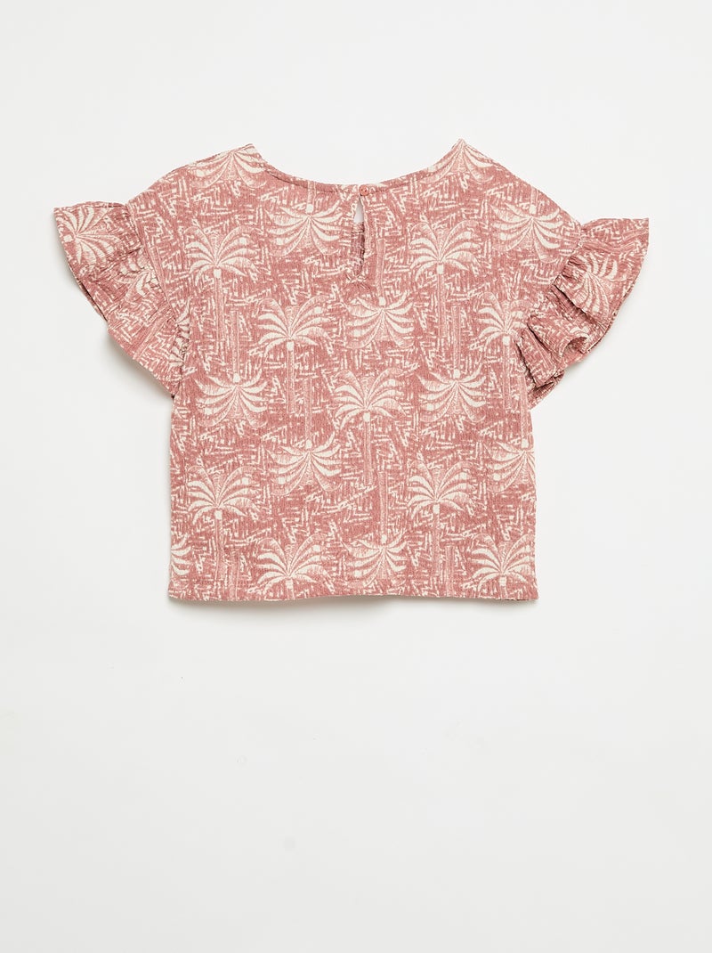 Ensemble 2 pièces T-shirt + pantalon Rose - Kiabi