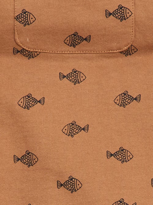 Ensemble 2 pièces T-shirt + salopette short - Kiabi