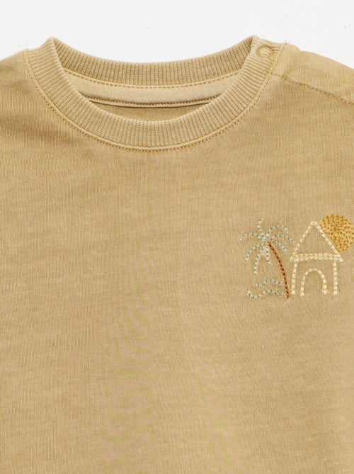 Ensemble 2 pièces tee-shirt brodé + short - Kiabi