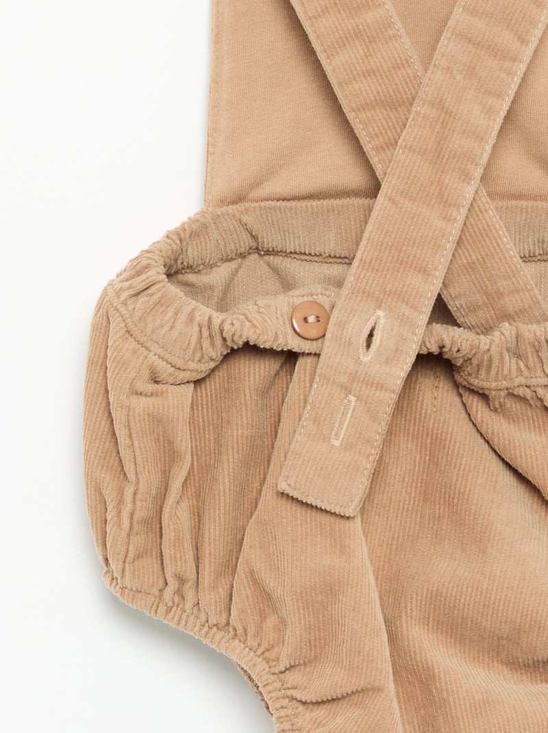 Ensemble 3 pièces - Barboteuse + blouse + paire de collants Beige - Kiabi