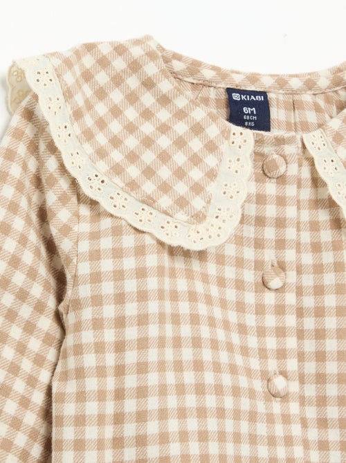 Ensemble 3 pièces - Barboteuse + blouse + paire de collants - Kiabi