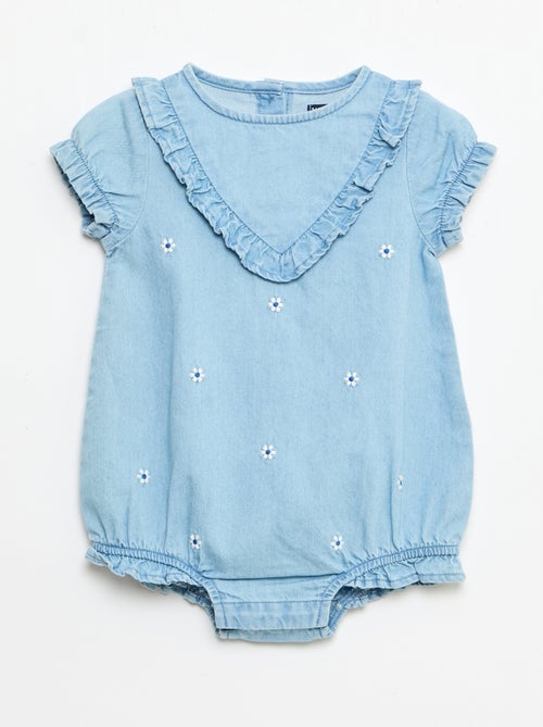 Ensemble 3 pièces  barboteuse + chapeau + chaussettes - Kiabi