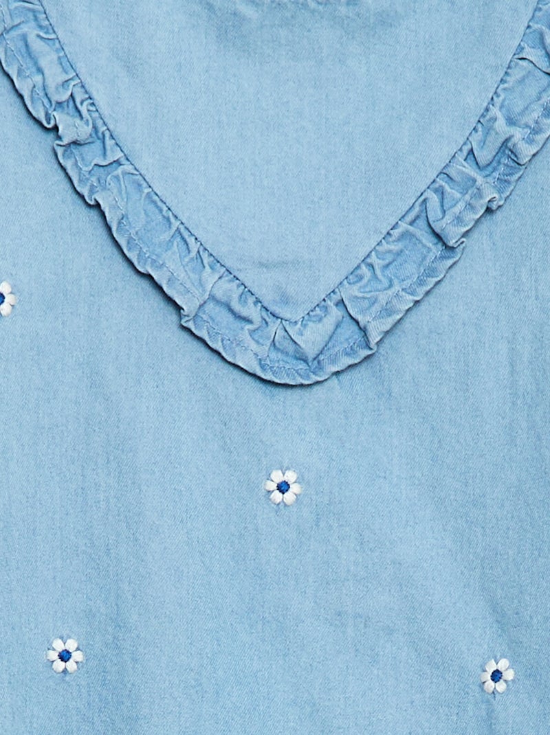 Ensemble 3 pièces  barboteuse + chapeau + chaussettes Bleu - Kiabi