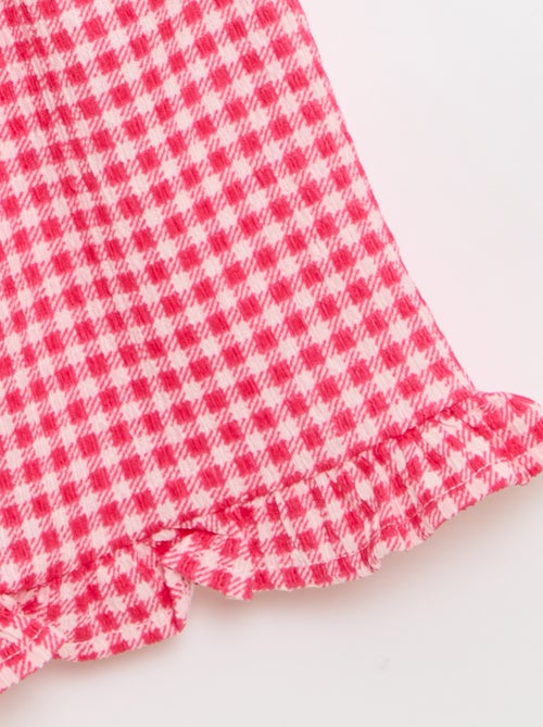 Ensemble à motif Vichy short + débardeur - 2 pièces - Kiabi