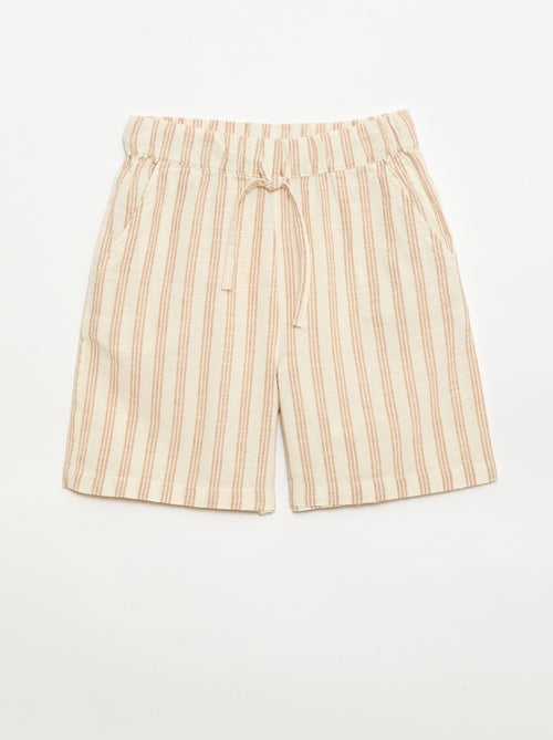 Ensemble à rayures chemise + short - Kiabi