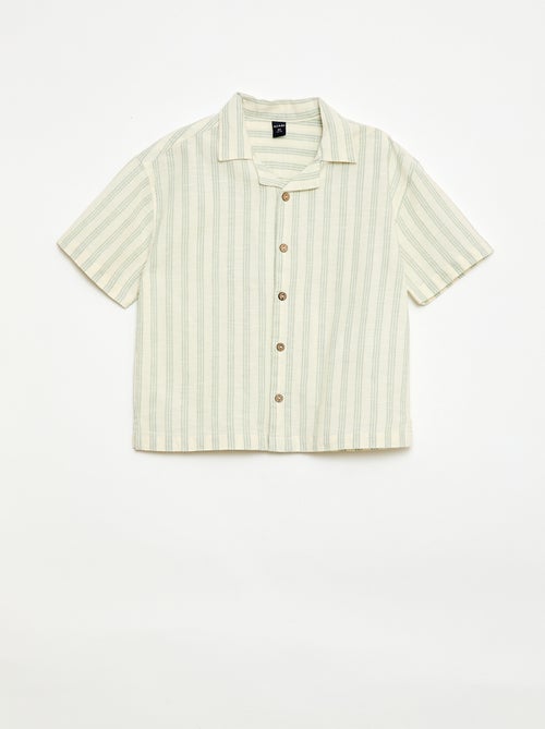 Ensemble à rayures chemise + short - Kiabi
