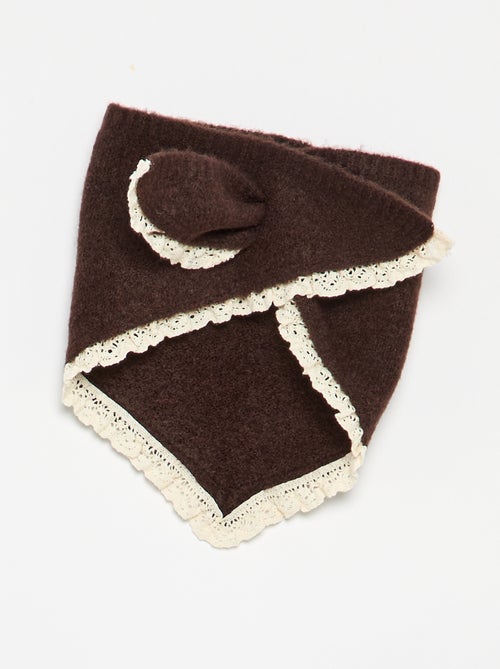 Ensemble bébé fille 2 pièces - pull + foulard avec détails en macramé - Kiabi
