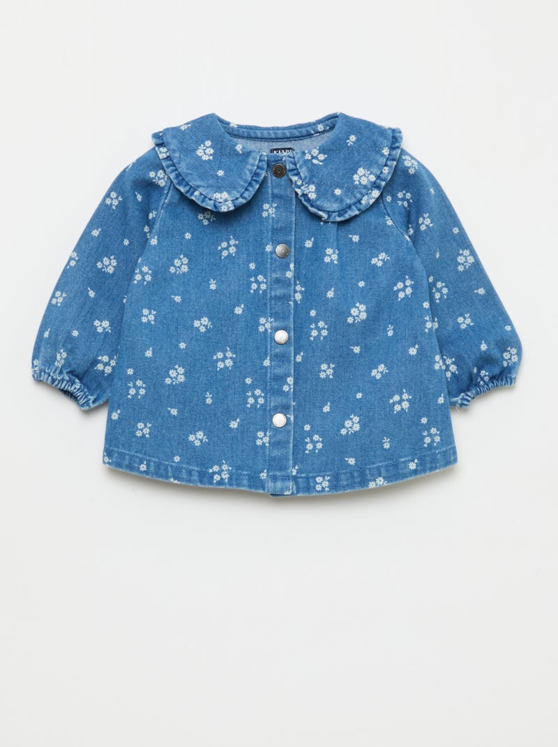 Ensemble blouse en jean + legging - 2 pièces Bleu - Kiabi