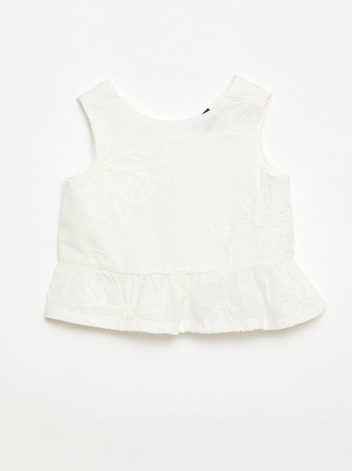 Ensemble blouse + pantalon avec broderies - 2 pièces - Kiabi