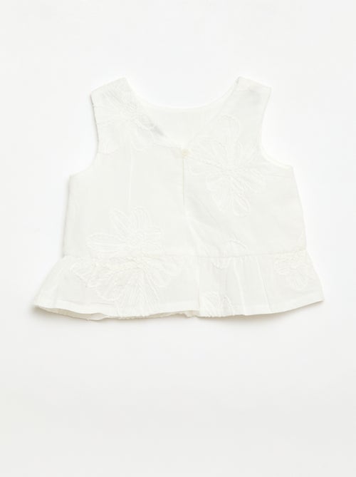 Ensemble blouse + pantalon avec broderies - 2 pièces - Kiabi