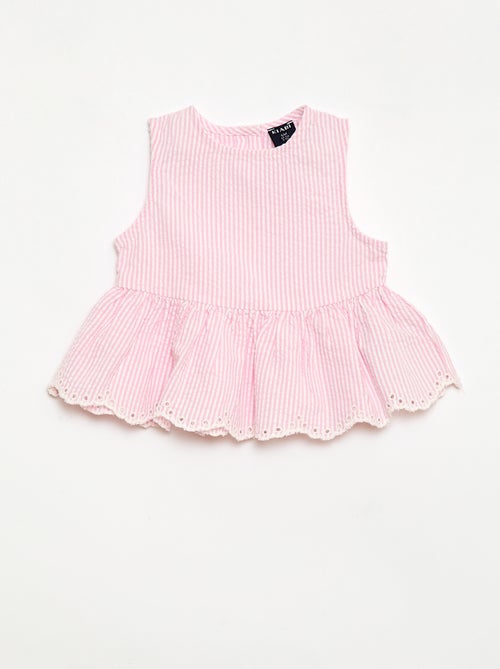 Ensemble blouse + pantalon Vichy -  2 pièces - Kiabi