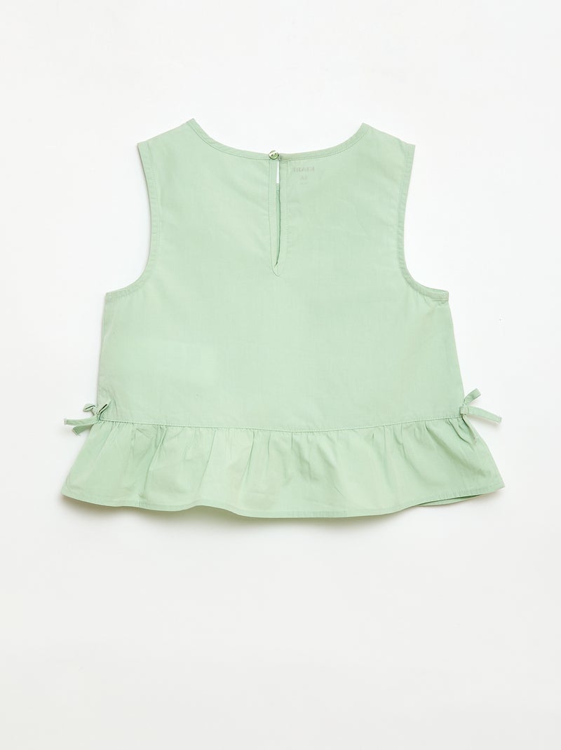 Ensemble blouse sans manches + pantalon - 2 pièces Vert - Kiabi