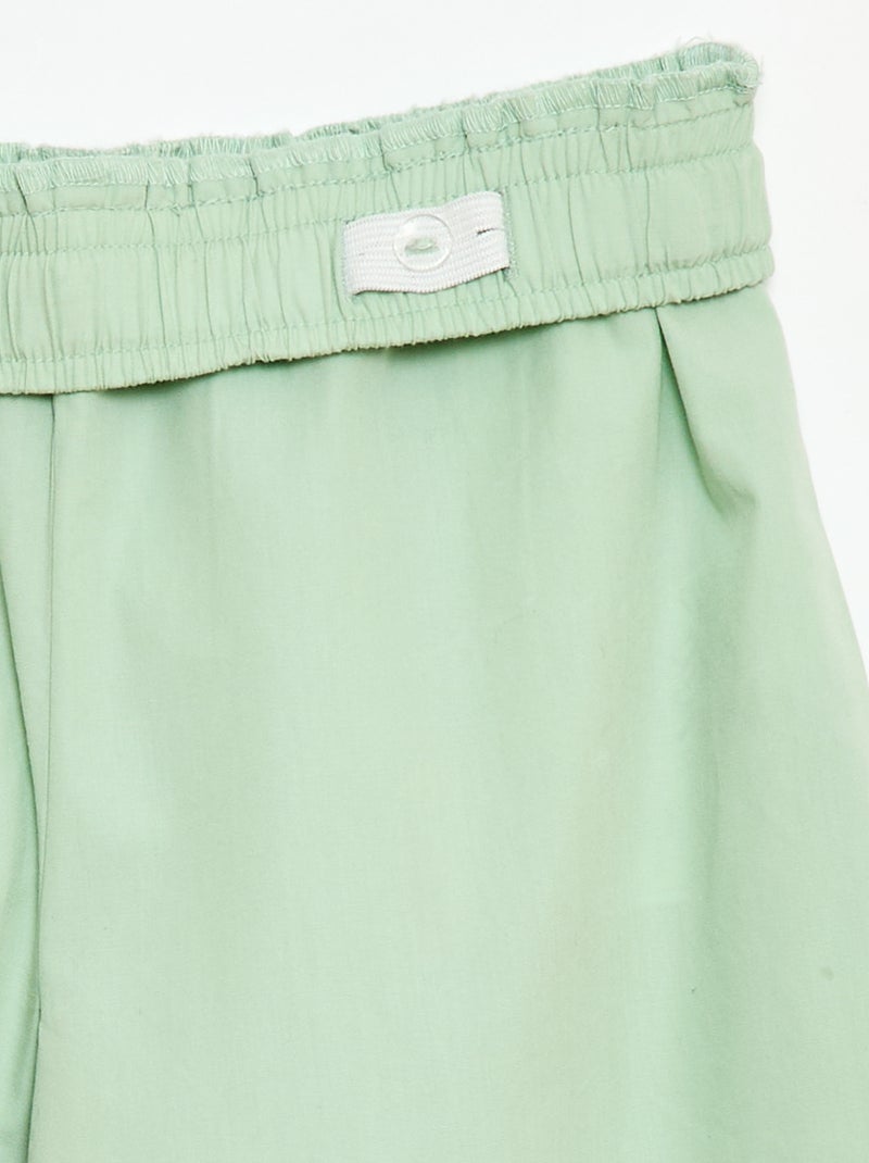 Ensemble blouse sans manches + pantalon - 2 pièces Vert - Kiabi