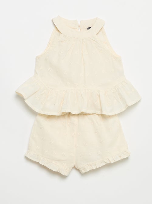 Ensemble blouse sans manches + short - Kiabi