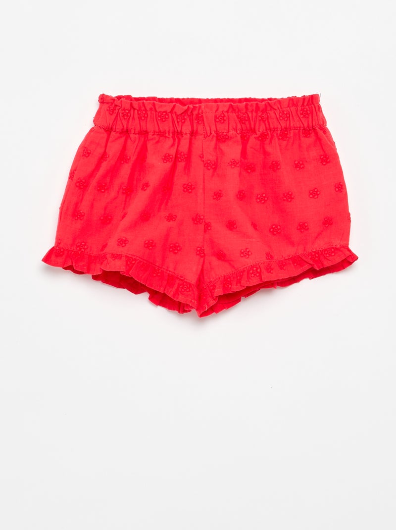 Ensemble blouse sans manches + short Rouge - Kiabi