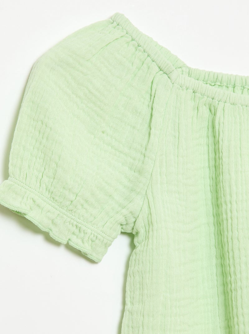 Ensemble blouse + short uni - 2 pièces Vert - Kiabi