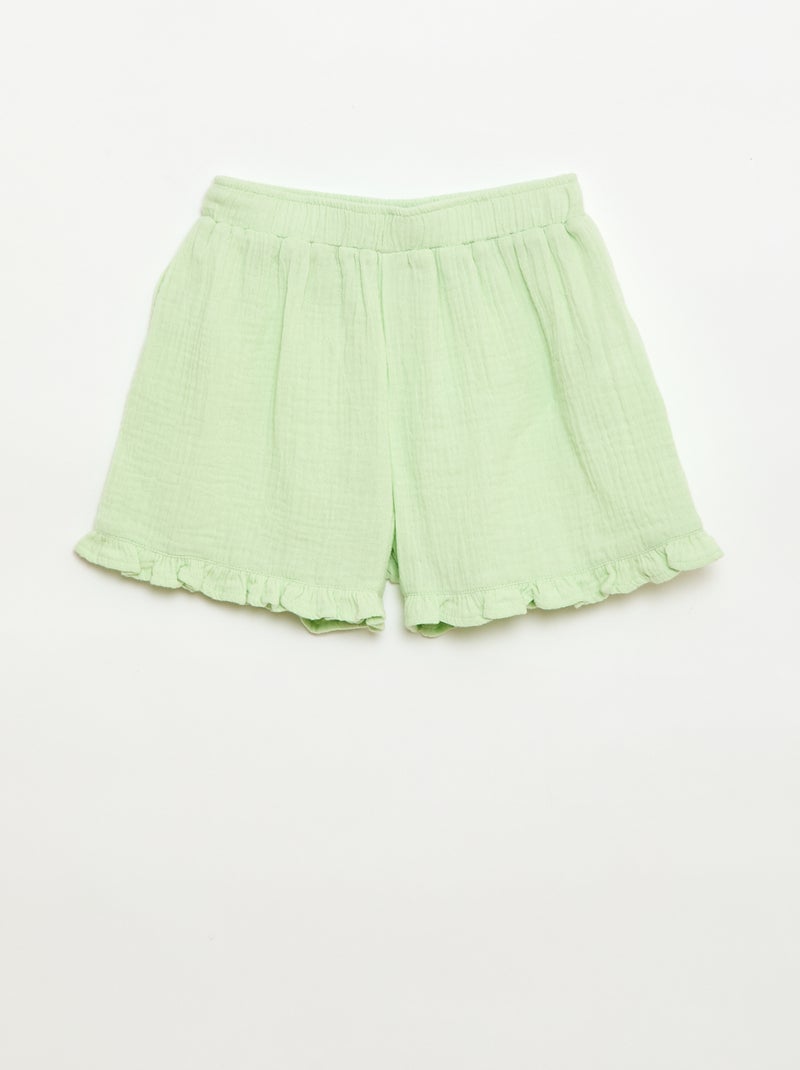 Ensemble blouse + short uni - 2 pièces Vert - Kiabi