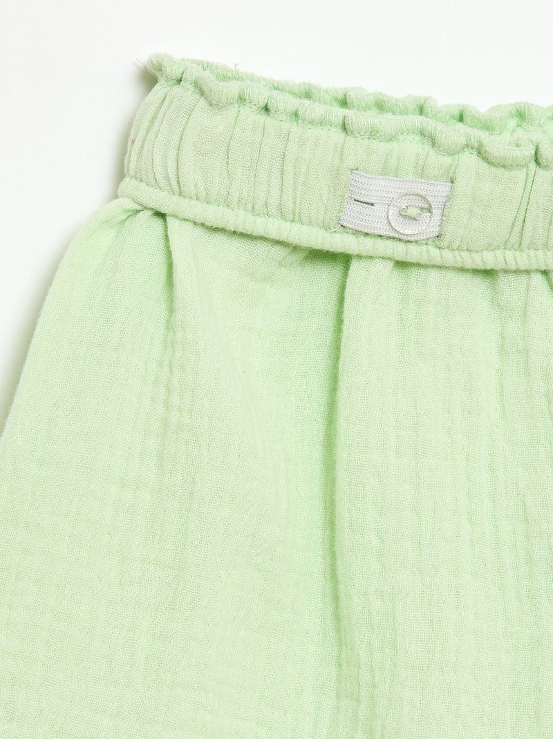 Ensemble blouse + short uni - 2 pièces Vert - Kiabi