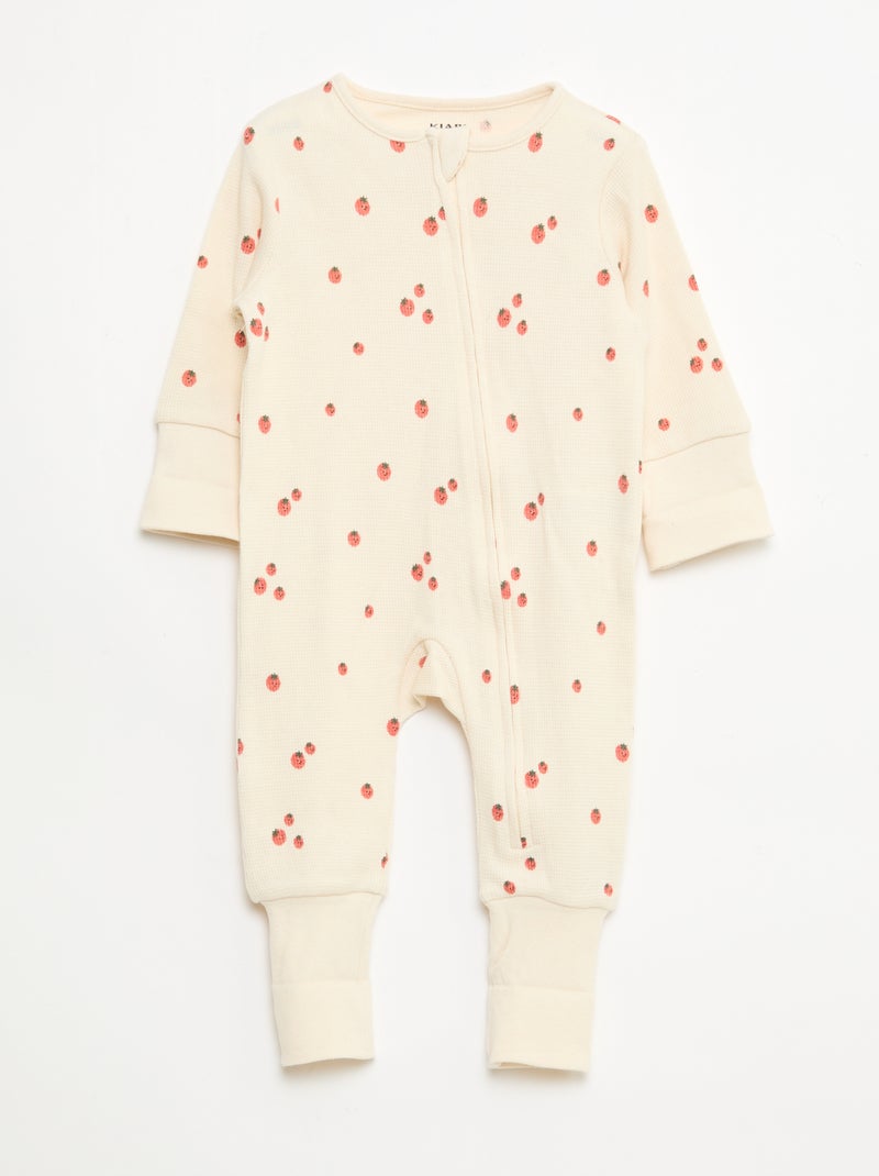 Ensemble body évolutif + dors bien en maille côtelée Blanc - Kiabi