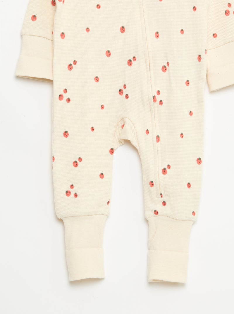 Ensemble body évolutif + dors bien en maille côtelée Blanc - Kiabi