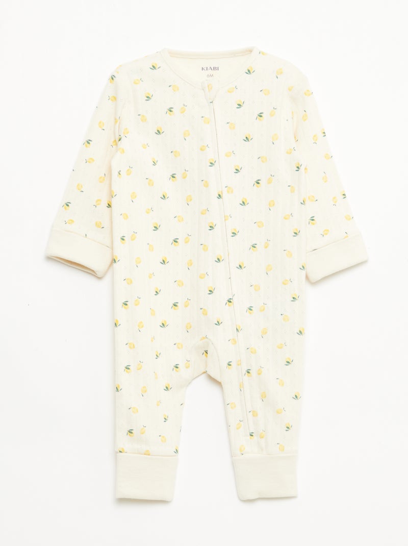 Ensemble body évolutif + dors bien en maille côtelée Jaune - Kiabi