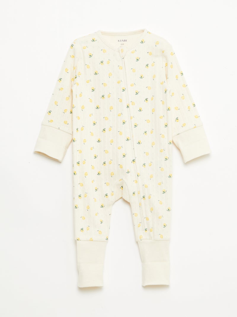 Ensemble body évolutif + dors bien en maille côtelée Jaune - Kiabi