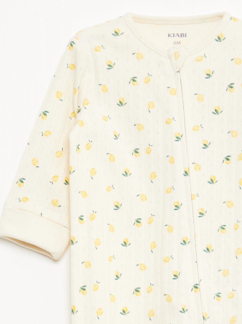 Ensemble body évolutif + dors bien en maille côtelée Jaune - Kiabi