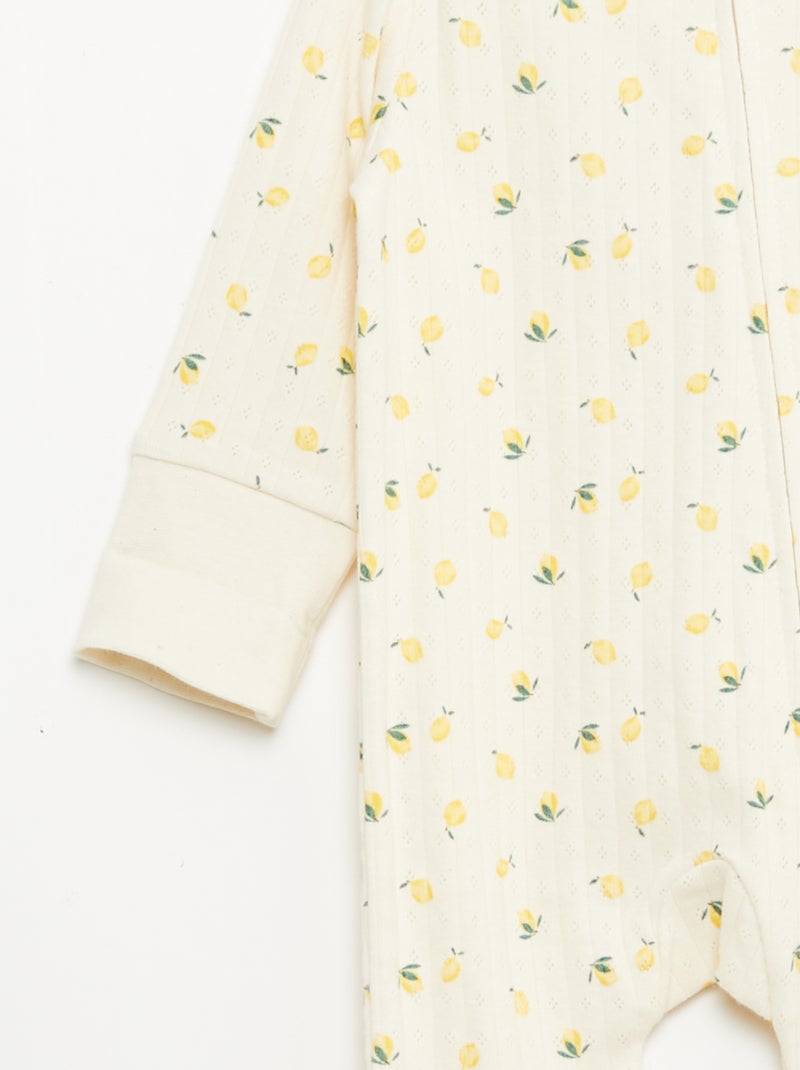 Ensemble body évolutif + dors bien en maille côtelée Jaune - Kiabi