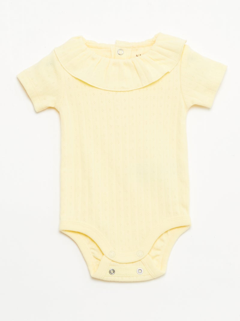 Ensemble body évolutif + dors bien en maille côtelée Jaune - Kiabi