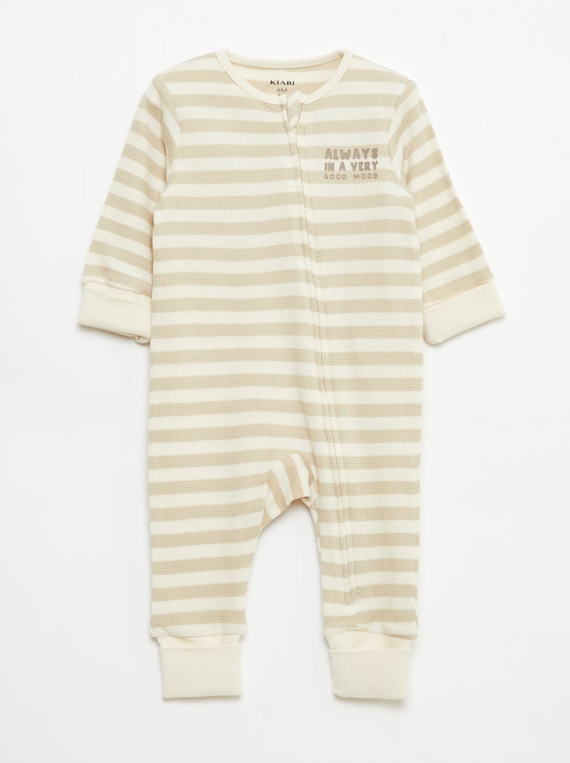 Ensemble body évolutif + dors bien en maille côtelée Marron - Kiabi