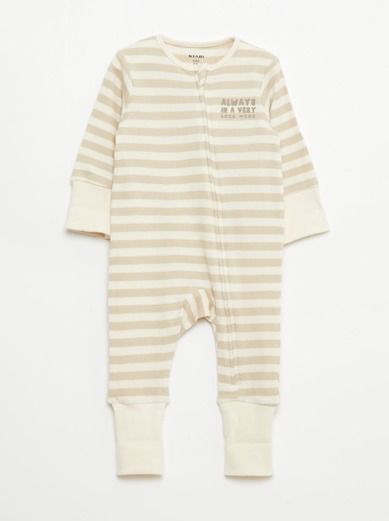 Ensemble body évolutif + dors bien en maille côtelée Marron - Kiabi