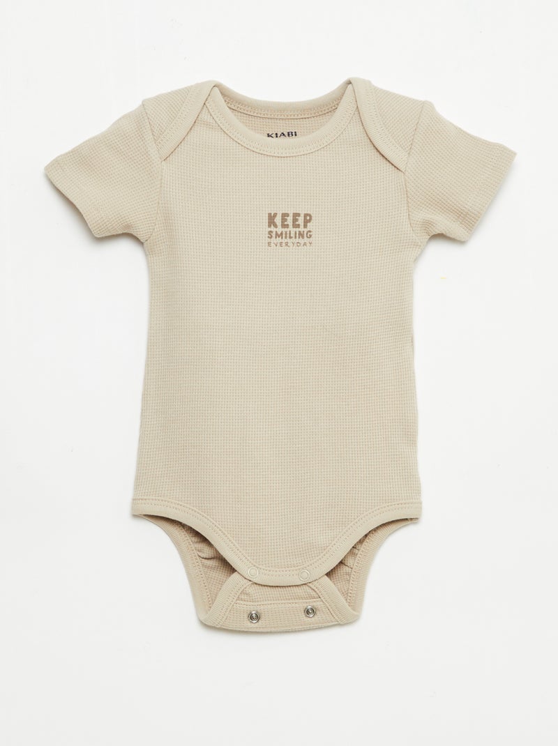 Ensemble body évolutif + dors bien en maille côtelée Marron - Kiabi