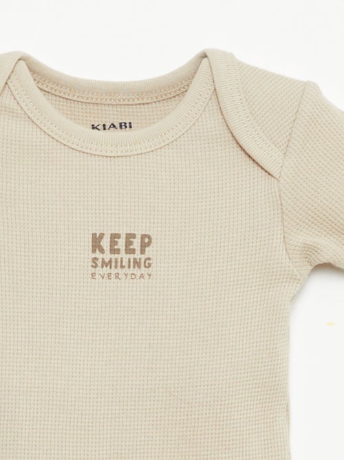 Ensemble body évolutif + dors bien en maille côtelée - Kiabi