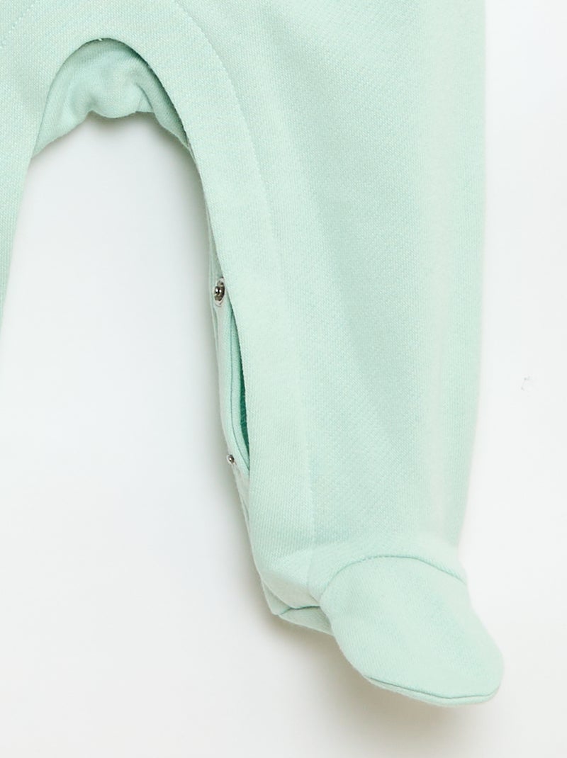 Ensemble body manches longues + salopette avec pieds Blanc - Kiabi