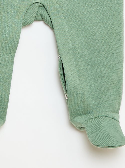 Ensemble body manches longues + salopette avec pieds - Kiabi