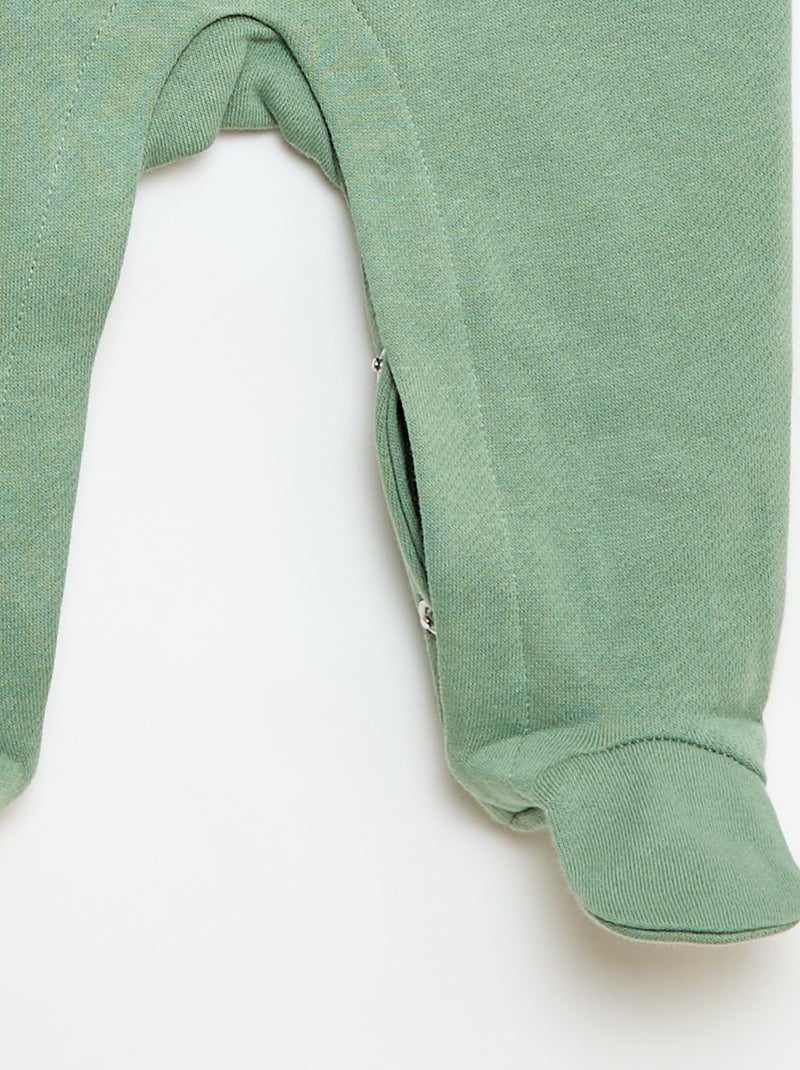 Ensemble body manches longues + salopette avec pieds Blanc - Kiabi